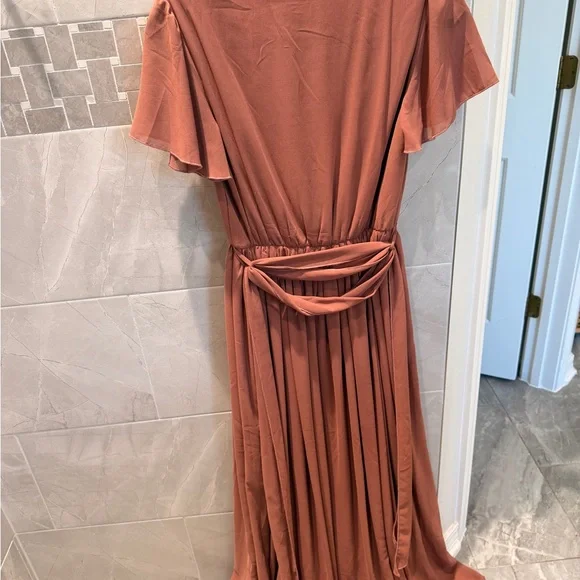 Baltic Born Women’s Maxi Dress - Rust Brown Flowing Skirt - Picture 4 of 7